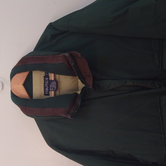 Vintage Nautica Green XL Down Filled Aviator/Bomber Coat - Picture 15 of 15